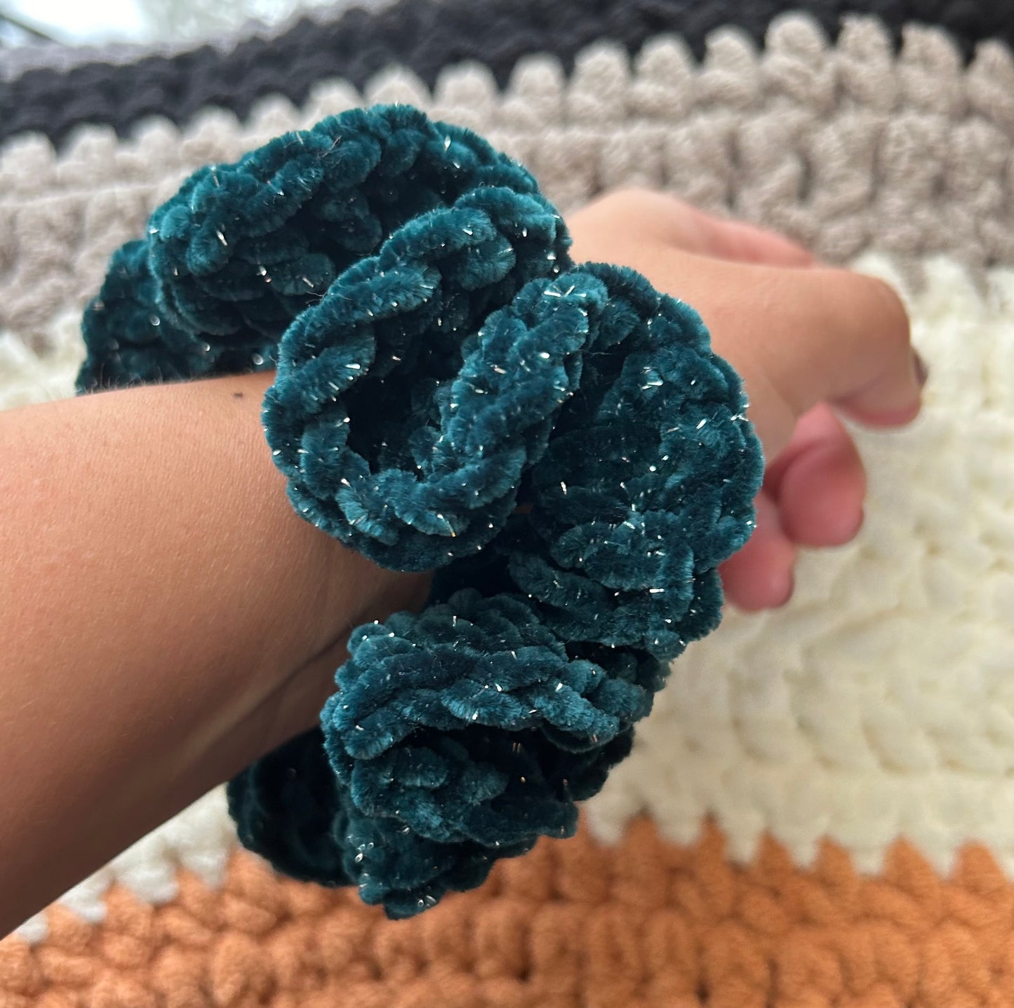 Velvety Sparkle Scrunchie