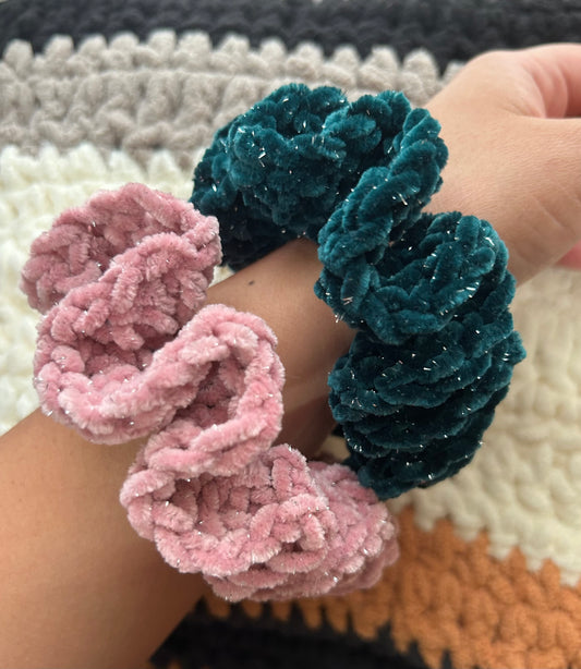 Velvety Sparkle Scrunchie