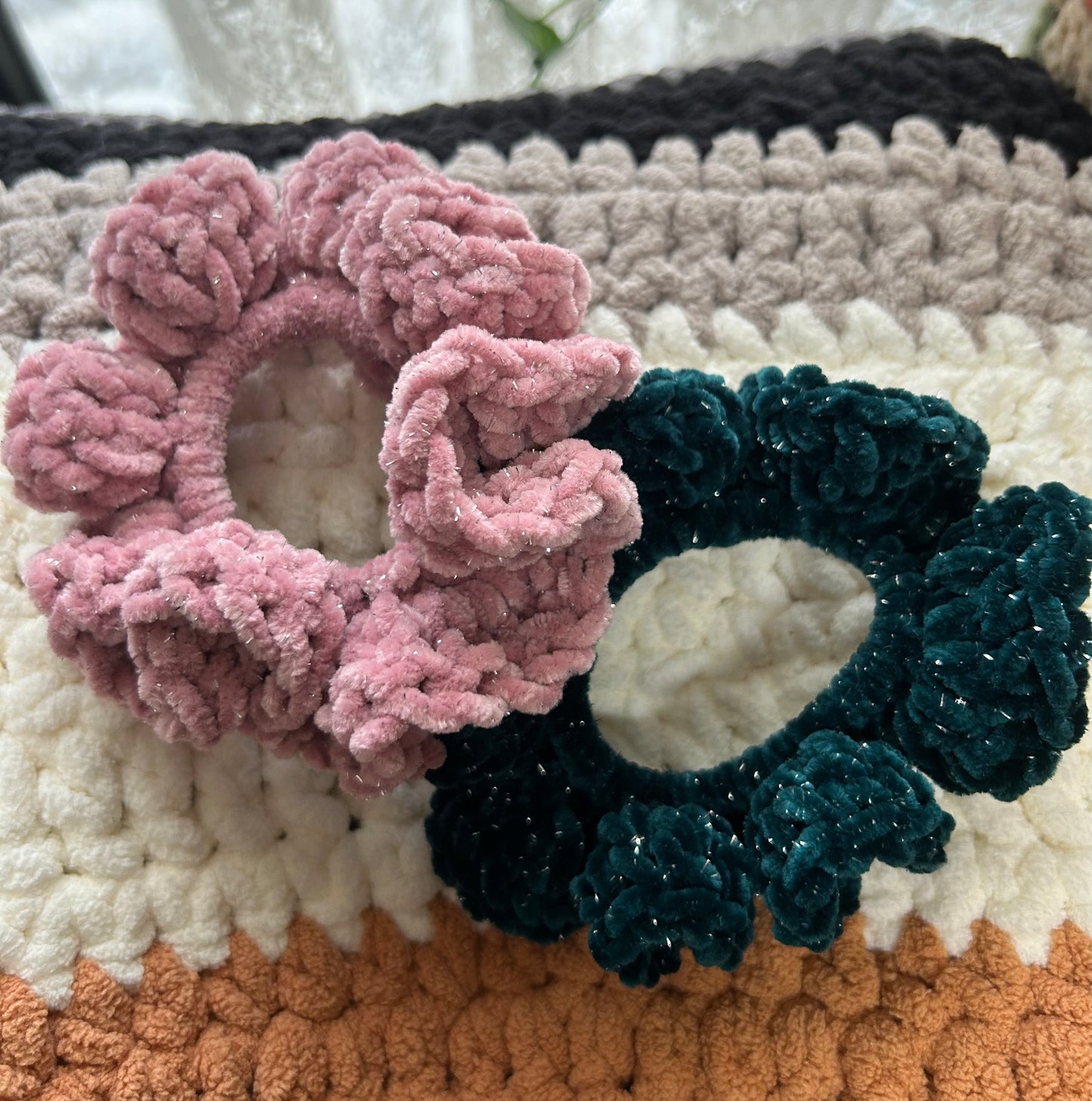 Velvety Sparkle Scrunchie