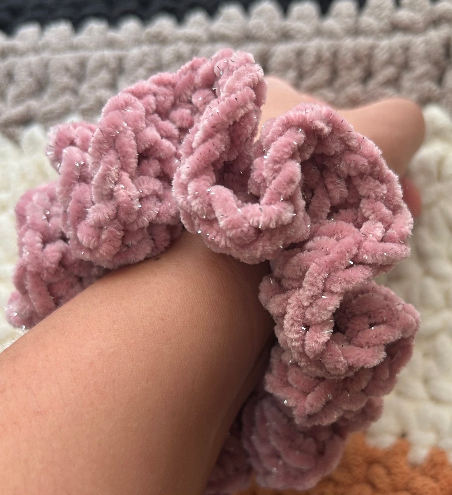 Velvety Sparkle Scrunchie