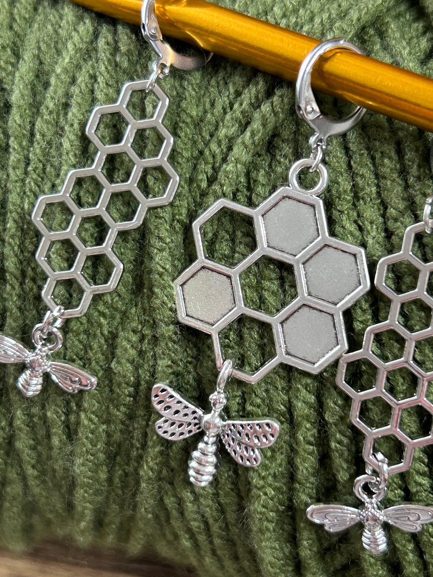 Honey I’m Buzzy Crochet Stitch Markers 4pk