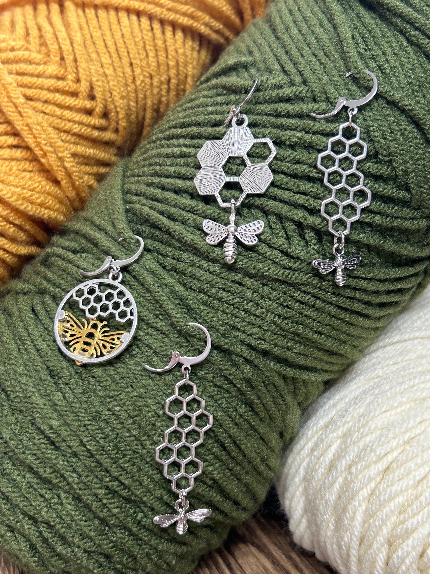 Honey I’m Buzzy Crochet Stitch Markers 4pk